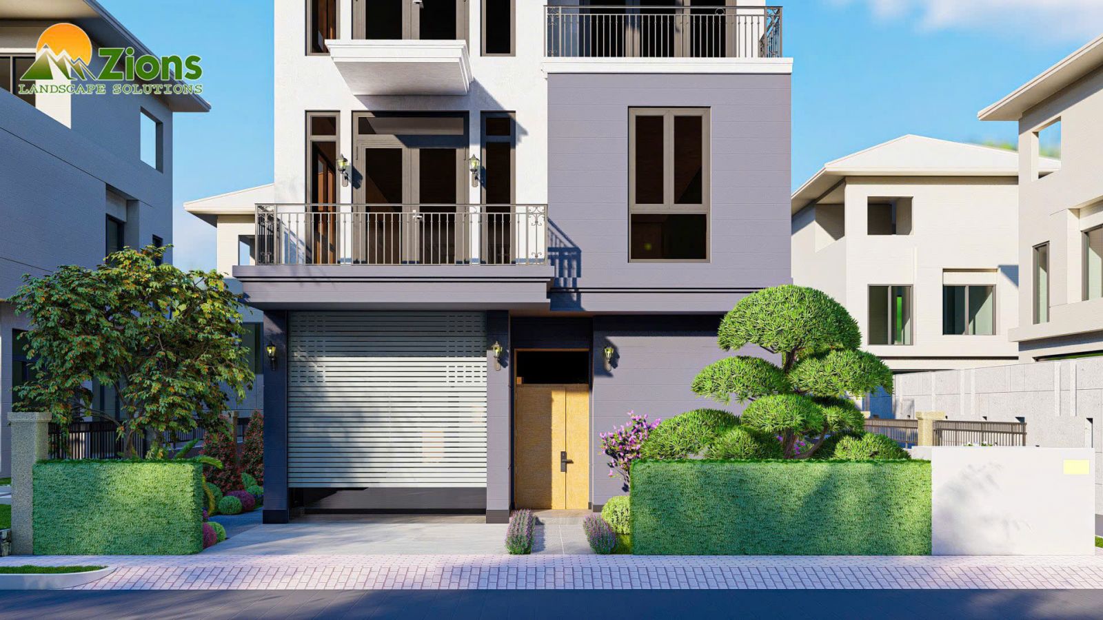 thiết kế thi công sân vườn biệt thự tại khu đô thị zeitgeist city, nhà bè